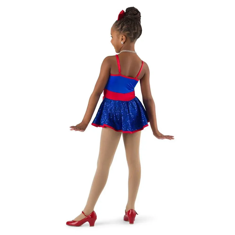 Pre-Owned Dance Costume Gallery 19321 Intermediate Child Blue Jazz
